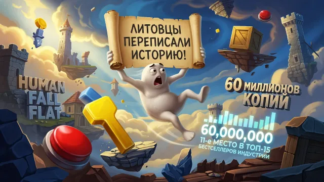 Human Fall Flat - 60 миллионов копий. Литовцы переписали историю!